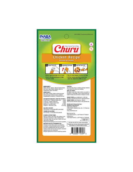 CHURU PERRO SABOR POLLO 4 UNID