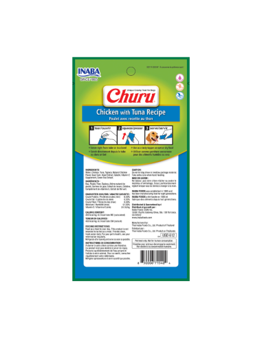 CHURU PERRO SABOR POLLO Y ATÚN 4 UNID