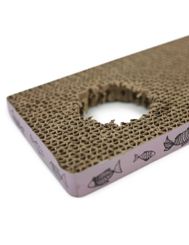 HEY! RASCADOR VERTICAL PERFORADO PARA PUERTA DE GATO 45X12X2 CM
