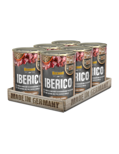 BELCANDO LATAS IBERICO GARBANZOS Y ARANDANOS 400 GR x 6 UNID