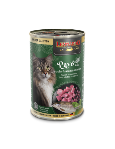 LEONARDO LATAS PAVO TRUCHA ARANDANO 400 GR X 6 UNID