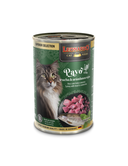 LEONARDO LATAS PAVO TRUCHA ARANDANO 400 GR X 6 UNID