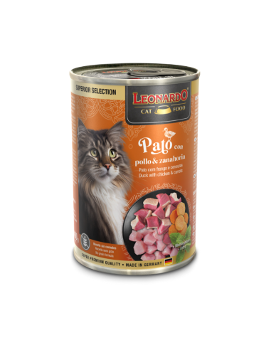 LEONARDO LATAS PATO POLLO Y ZANAHORIA 400 GR X 6 UNID