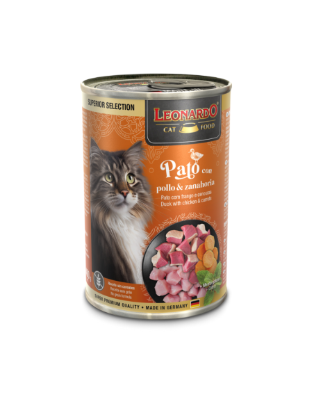 LEONARDO LATAS PATO POLLO Y ZANAHORIA 400 GR X 6 UNID