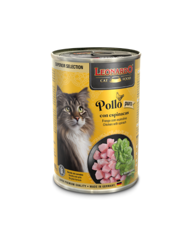 LEONARDO LATAS POLLO ESPINACA 400 GR X 6 UNID