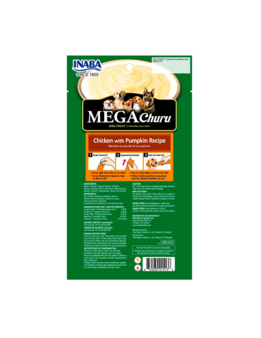 MEGA CHURU PARA PERROS RECETA POLLO CON ZAPALLO 3 UNID