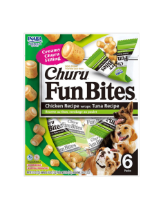 CHURU PERRO FUN BITES SABOR POLLO Y ATÚN 6 UNID