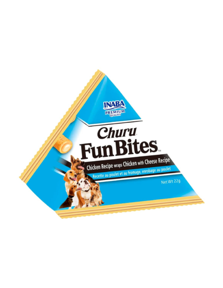 CHURU PERRO FUN BITES SABOR POLLO Y QUESO 6 UNID
