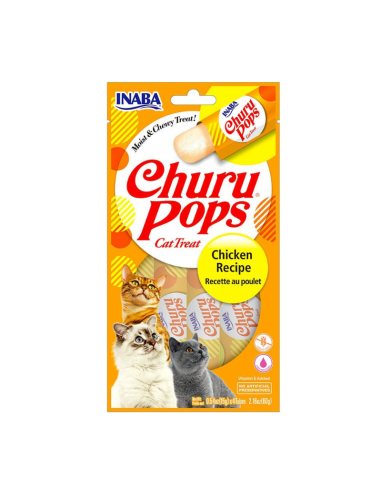 CHURU GATOS POP SABOR POLLO 4 UNID