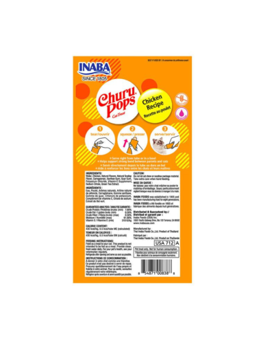 CHURU GATOS POP SABOR POLLO 4 UNID