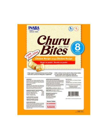 CHURU PERROS BITES SABOR POLLO 8 UNID