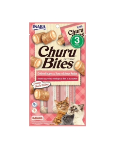 CHURU BITES WRAPS SABOR POLLO, ATUN Y SALMON 10 G x 3 UNID