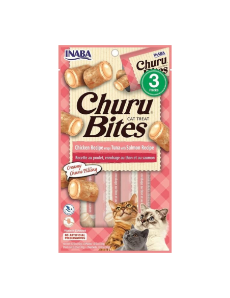 CHURU BITES WRAPS SABOR POLLO, ATUN Y SALMON 10 G x 3 UNID