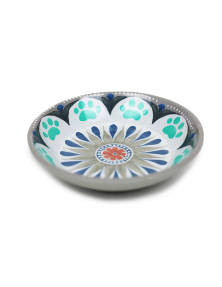 HEY! PLATO GATO GRIS DISEÑO MANDALA