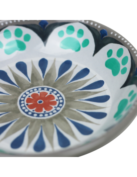 HEY! PLATO GATO GRIS DISEÑO MANDALA