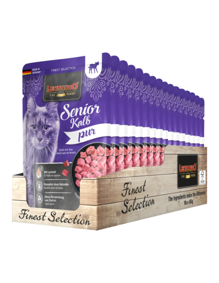 LEONARDO SENIOR PURO EN TERNERA 85GR X 16 UNID