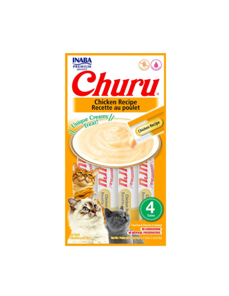 CHURU GATO KITTEN SABOR POLLO 4 UNID