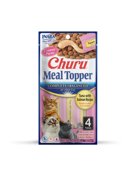 CHURU GATO MEAL TOPPER ATÚN Y SALMÓN 4 UNID