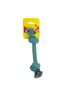 HEY! JUGUETE CUERDA CELESTE RAYAS PARA PERRO 23 CM