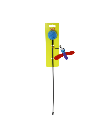 HEY! VARILLA LIBELULA SONORA PARA GATO 49 CM