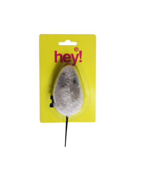 HEY! RATÓN GRIS CON CUERDA PARA GATO