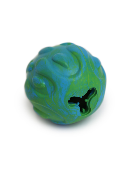 HEY! PELOTA GOMA CELESTE Y VERDE PARA SNACK 7,5 CM