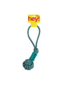 HEY! JUGUETE CUERDA NUDO CELESTE PARA PERRO 38 CM