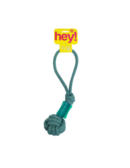 HEY! JUGUETE CUERDA NUDO CELESTE PARA PERRO 38 CM