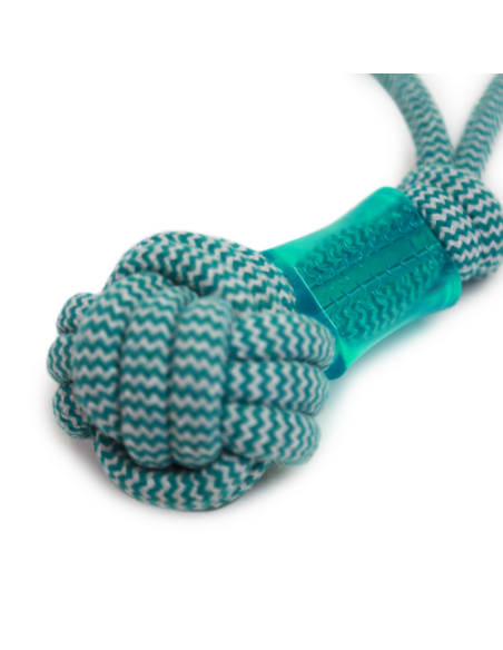 HEY! JUGUETE CUERDA NUDO CELESTE PARA PERRO 38 CM