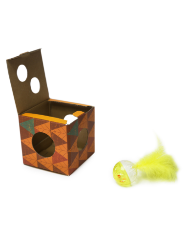 HEY! CUBO CON PELOTA INTERACTIVA PARA GATO