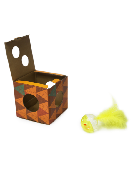HEY! CUBO CON PELOTA INTERACTIVA PARA GATO