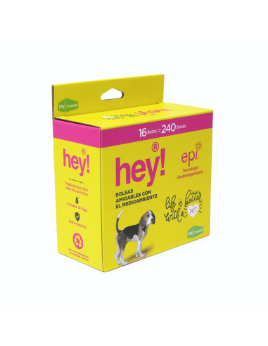 HEY! BOLSAS SANITARIAS CAJA 16 ROLLOS 33X23 CM