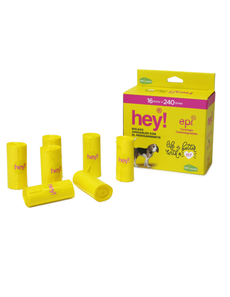 HEY! BOLSAS SANITARIAS CAJA 16 ROLLOS 33X23 CM