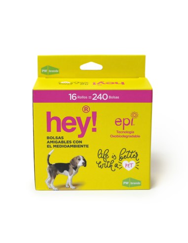 HEY! BOLSAS SANITARIAS CAJA 16 ROLLOS 33X23 CM