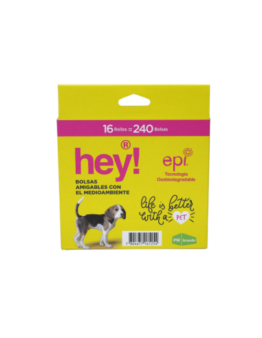 HEY! BOLSAS SANITARIAS CAJA 16 ROLLOS 33X23 CM