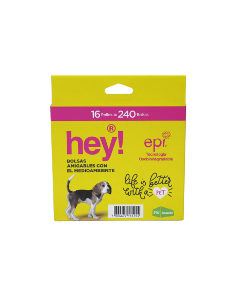 HEY! BOLSAS SANITARIAS CAJA 16 ROLLOS 33X23 CM