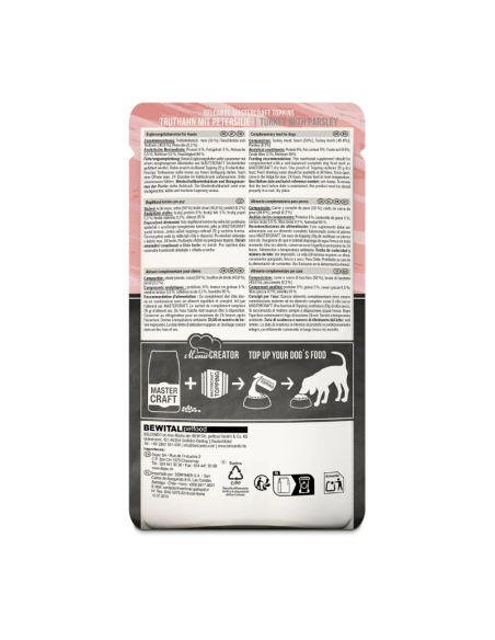BELCANDO SOBRES MASTERCRAFT TOPPING PAVO 100 GR X 12 UNID