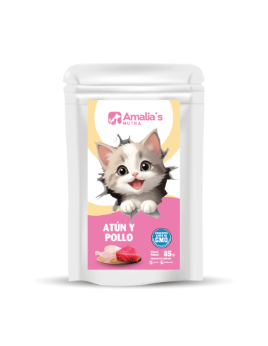 AMALIA'S NUTRA GATOS POUCH ATUN Y POLLO 85GR 1 UN