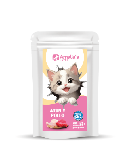 AMALIA'S NUTRA GATOS POUCH ATUN Y POLLO 85GR 1 UN