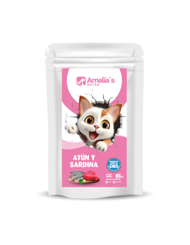 AMALIA'S NUTRA GATOS POUCH ATUN Y SARDINA 85GR 1 UN