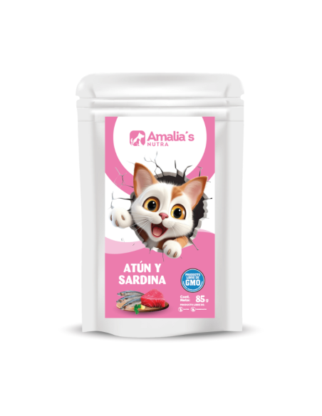 AMALIA'S NUTRA GATOS POUCH ATUN Y SARDINA 85GR 1 UN