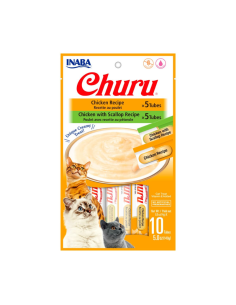 CHURU GATO VARIEDADES POLLO Y OSTIÓN 10 TUBOS